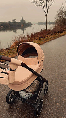 Cybex Balios S Lux Set Kombikinderwagen & Sportwagen & Base G+ in Almond Beige