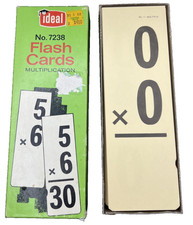 Vintage Ideal School Supply Co. Flash Cards No. 7238 Multiplication Complete Set