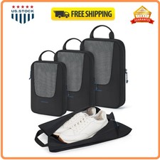 BAGSMART Compression Packing Cubes Lightweight Travel Organizer Set 4 5 6 Piece