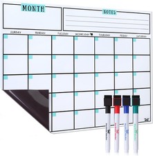 Magnetic Dry Erase Calendar for Fridge with 4 Markers, 14.7 x 11.8 Inches