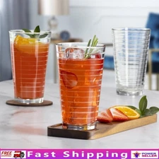 Gallant 8-Piece Drinkware Set Stackable Clear Glasses Home Kitchen Bar Use