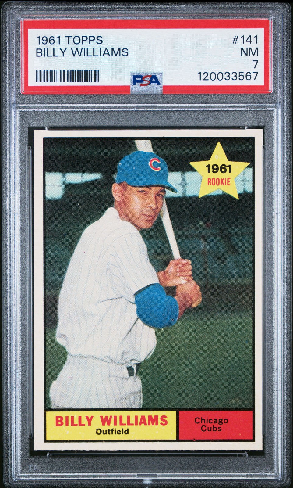 1961 TOPPS #141 BILLY WILLIAMS PSA 7