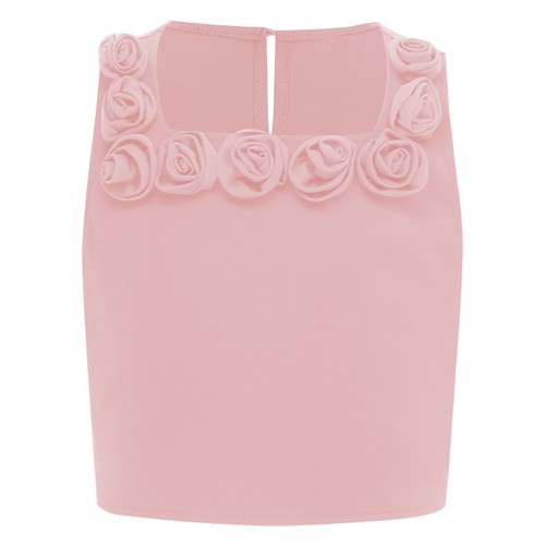 Girls Party Dressy Vest Waistcoat Outerwear Jacket Summer Camisole Crop Tank Top - Picture 20 of 75