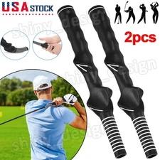 2 Pack Right-Hand Golf Swing Training Grip Aid Standard Teaching Warm Up Trainer