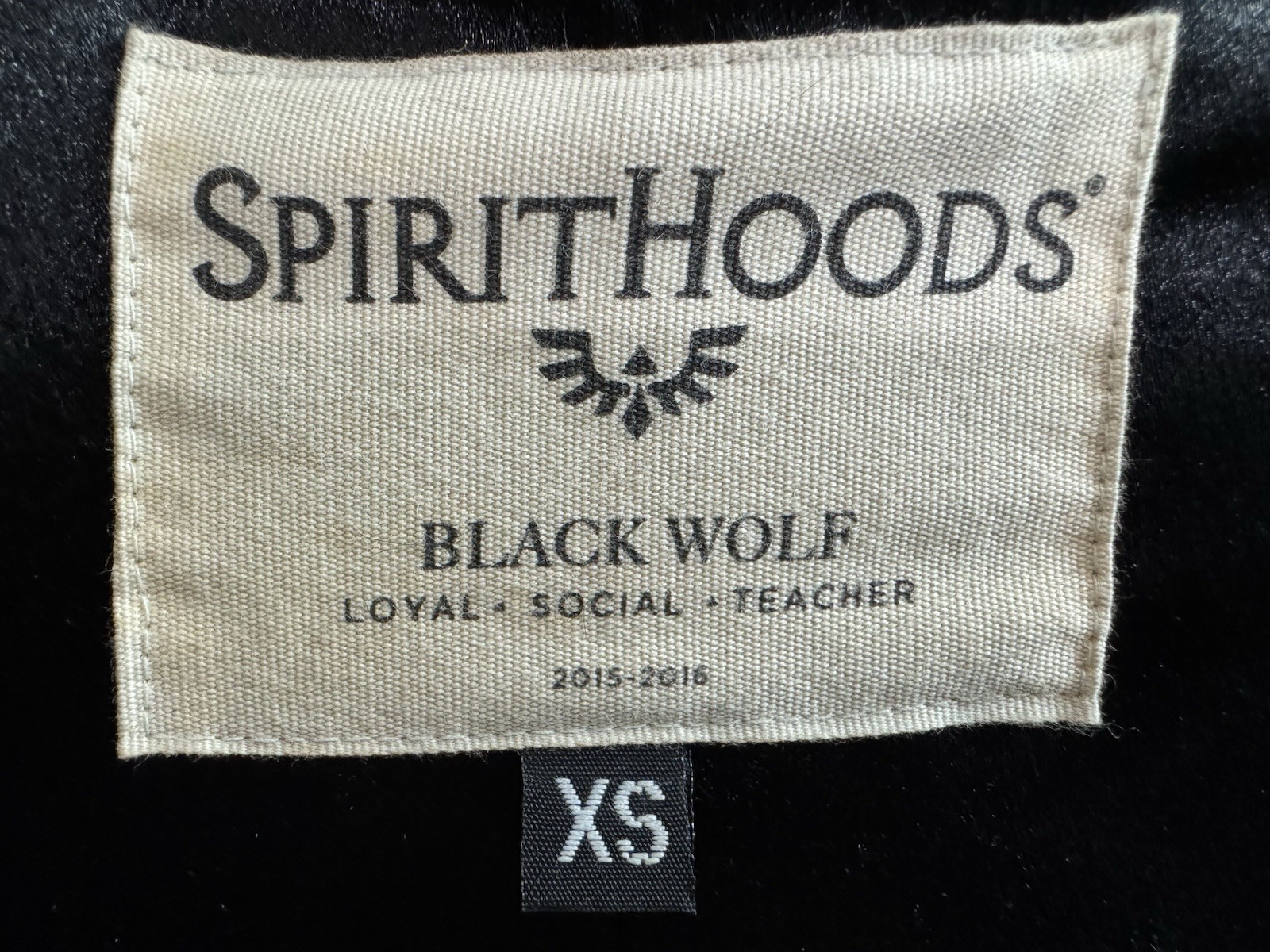 Authentic SpiritHoods Classic Black Wolf Faux Fur… - image 4