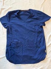 Ava Therese Galaxy Blue Women  s Medium Scrub Top