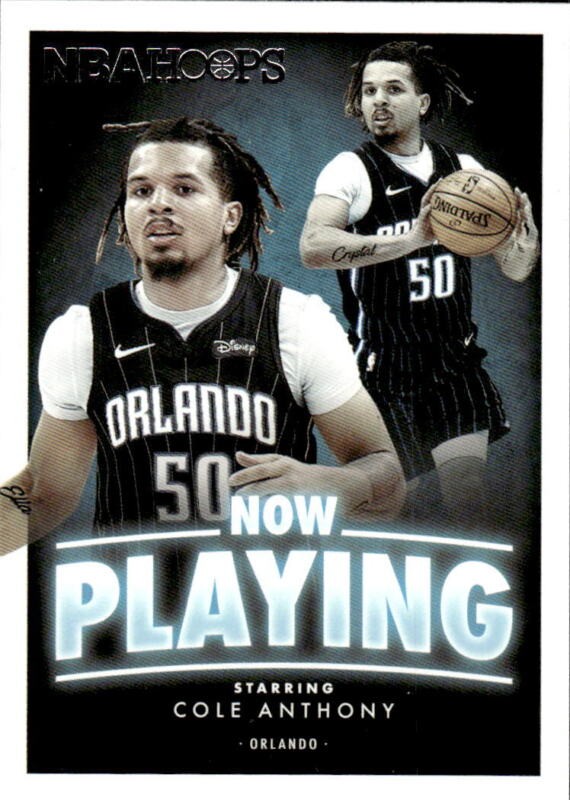 2020 HOOPS COLE ANTHONY SS-24 MINT NOW PLAYING RC BASKETBALL ORLANDO MAGIC
