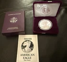 1990 S US MINT .999 SILVER PROOF BULLION AMERICAN EAGLE ONE OUNCE +BOX/CASE/COA