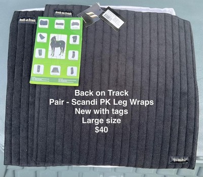 Back on Track Black Scandi PK Leg Wraps - Large - New with tags