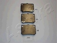 Ashika 51-05-592 Bremsbelagsatz, Scheibenbremse FüR Mitsubishi