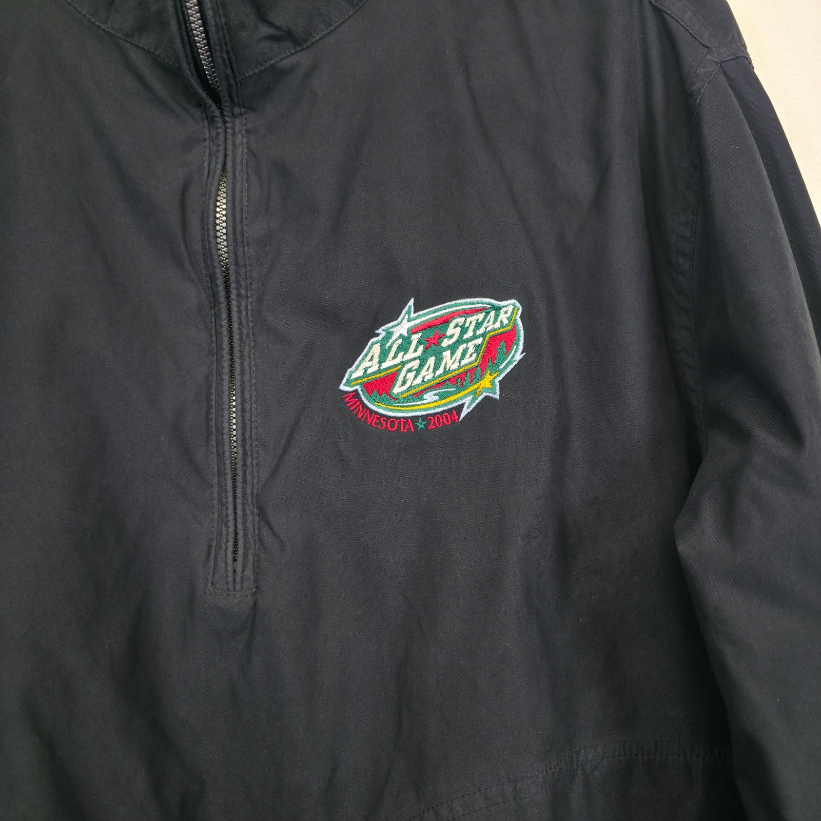 Nhl all star game 2004 windbreaker jacket antigua womens m black hockey fan gear