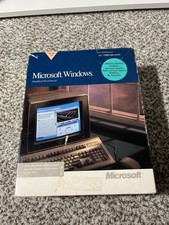 Microsoft Windows 3.0 1990 Open Box Sealed Disks Original Big Box 3.5 disks