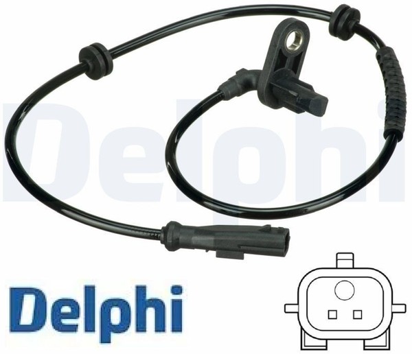 Delphi SS20600 Sensor FüR Raddrehzahl ABS Sensor Raddrehzahl FüR Renault-image