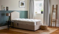 HSL 3ft Adjustable Bed And Headboard in Dove Grey, and Hypnos Platinum Mattress