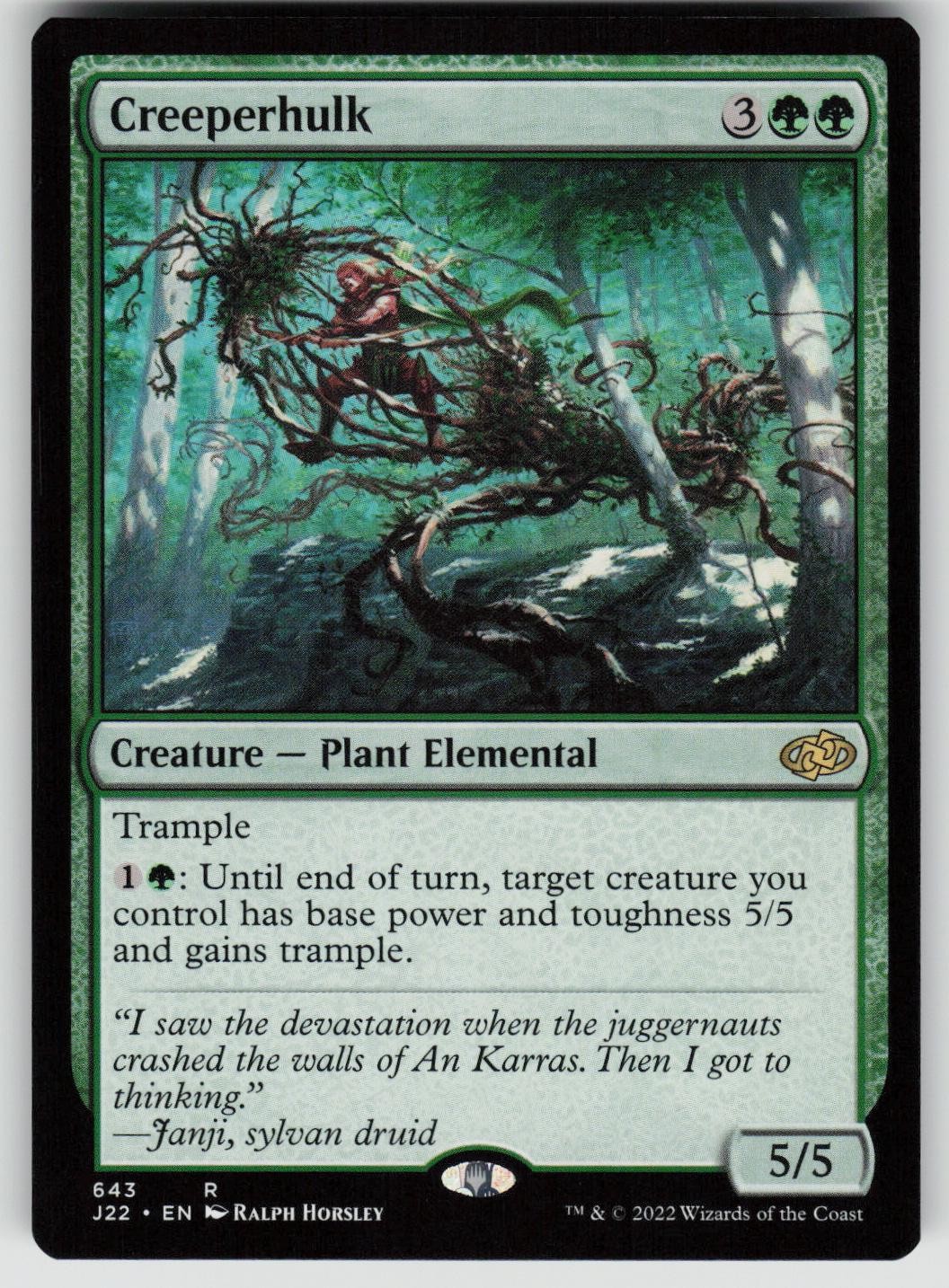 CREEPERHULK 643 Jumpstart 2022 Magic: The Gathering Rare Near Mint