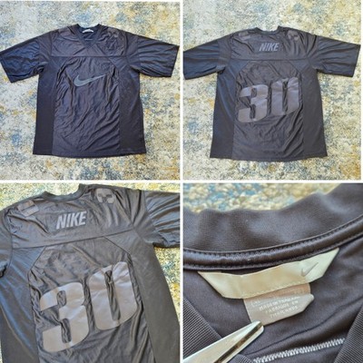 Vtg 2000's Nike #30 Football Jersey Stitched Y2K Streetwear Silver