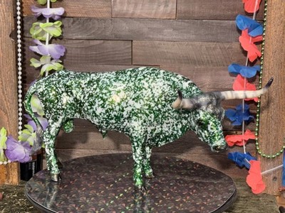 Breyer Model Animal Texas Longhorn Bull Sirloin Would Dapple Green ChristmasCM=)