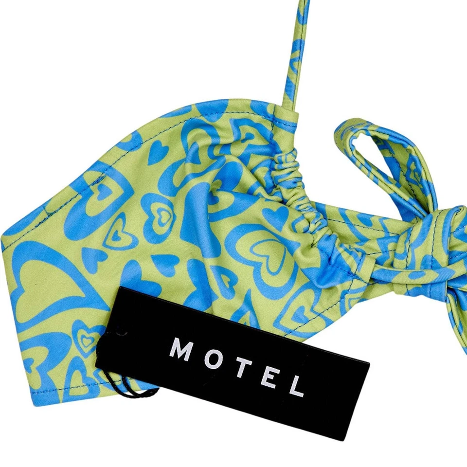 Top de bikini Motel azul amarillo cerry Foto 3 de 3