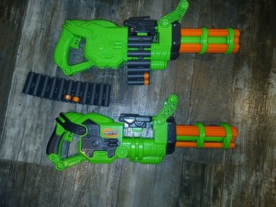 Two ADVENTURE FORCE Scorpion Motorized Rapid-Fire Rotating Barrel Blaster Works