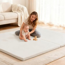 Baby Play Mat for Floor 1.4" Thick Memory Foam 50x50 Playpen Mat for Toddlers In