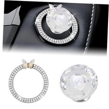 Push to Start Button Cover - Resin Diamond Shaped Starter Cover  Diamond-Shape