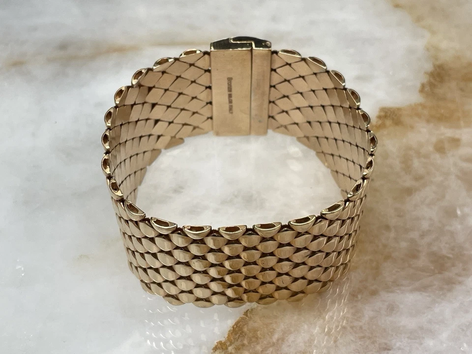 Brazalete de eslabones acolchado pulido bronce Italia con cierre magnético ITALIA QV Foto 2 de 4