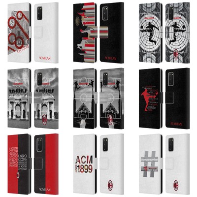 OFFICIAL AC MILAN ADULTS LEATHER BOOK WALLET CASE COVER FOR SAMSUNG PHONES 1