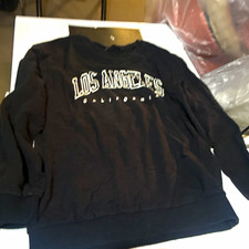 SHEIN Women  s Black Pullover Sweatshirt Crew Neck Fleece Graphic Logo Size S