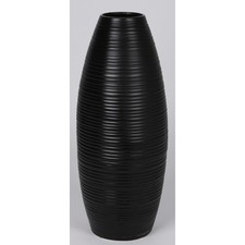 Vase Blumenvase Dekovase Vasendeko BOTTOM 55 cm schwarz große Bodenvase Ø 22 cm