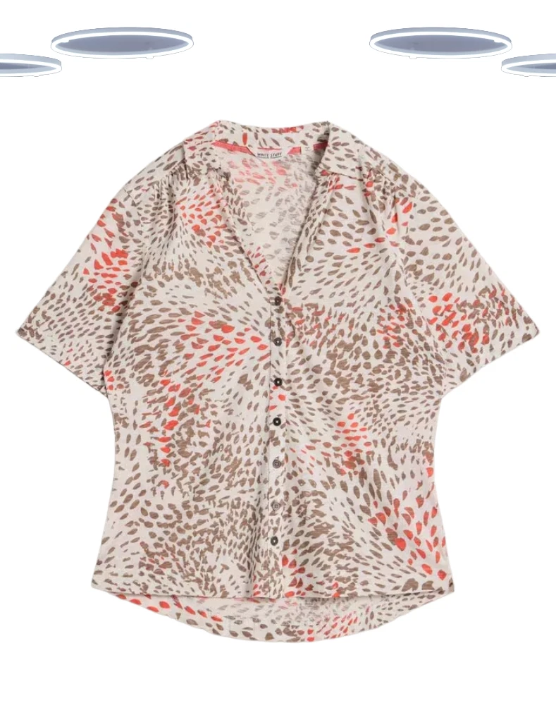 Ex White Stuff Women's Shirt - Short Sleeve Anne Abstract Printed Jersey White
Opens in a new window