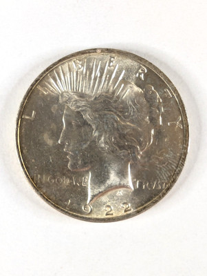 1922 US Peace Dollar $1 90% Silver