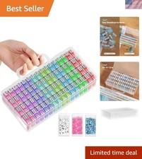Elegant 64 Jars Portable Storage for Diamond Painting - Custom Labels Included