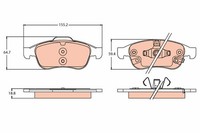 Bremsbelagsatz Scheibenbremse Vorne TRW GDB2111 Passend FÜR Fiat Jeep Belagsatz