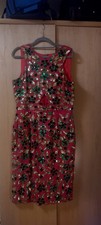Virgos Lounge Midi Embellished Hot Pink Party Cocktail Wedding Dress Size 12 