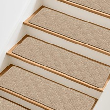 Stair Treads Non-Slip for Wooden Steps, 15Pack - 8" X 30" Edging Stair Runner In