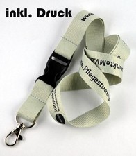 100 x Schl&uuml;sselb&auml;nder mit Druck  Schl&uuml;sselband Lanyard  Logo gro&szlig;e Farbauswahl
