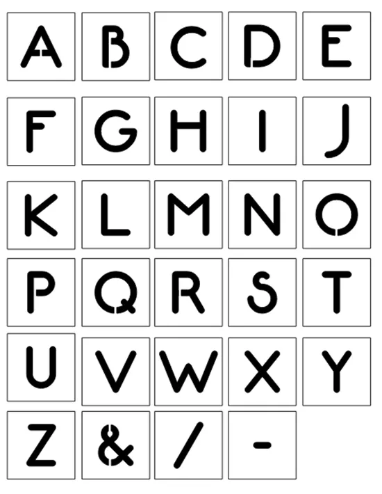 Alphabet Stencils Font N.10 Uppercase, Calligraphy Font Stencil, Individual  Letters A to Z, Single Letter, Stencils for Painting on Wood 