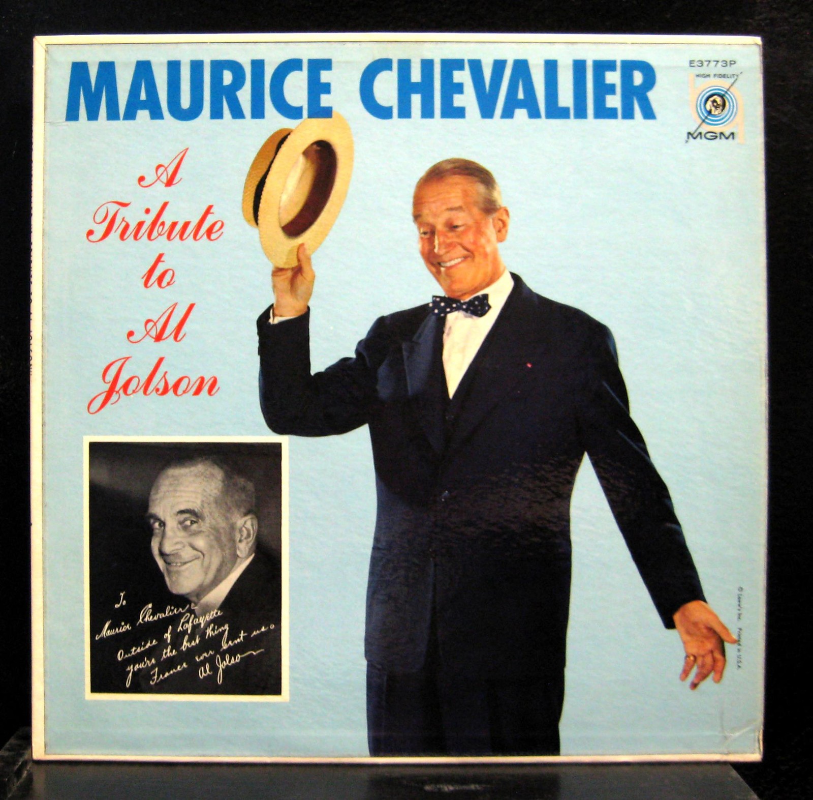 Maurice Chevalier - A Tribute To Al Jolson LP VG+ E3773 Mono 1st 1959  Record | eBay