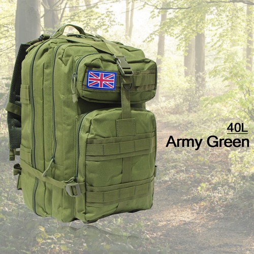 40 Liter Waterproof Outdoor Sports Bag Backpack Travel Hiking Camping Rucksack - Picture 20 of 20