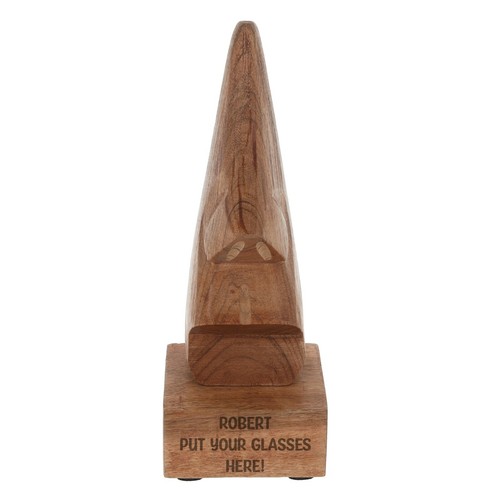 Glasses Holder Stand Engraved Wooden Nose Shape Spectacles Personalised Stand - Picture 2 of 21
