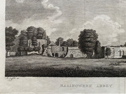 1776 Antique Print; Basingwerk Abbey, Flint, Wales after Moses Griffith - Picture 3 of 3