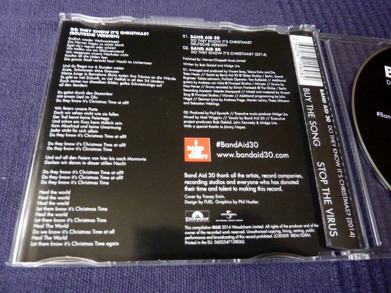CD Band Aid 30 Do They Know It's Christmas 2014 Toten Hosen Ed Sheeran DeutschUK - Bild 3 von 3