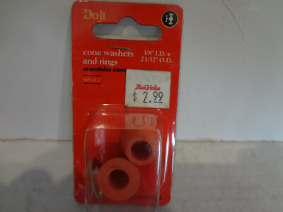 Doit Best Cone Washers and Rings 3/8'' I.D.x23/32'' O.D. #420903 (set of 2)