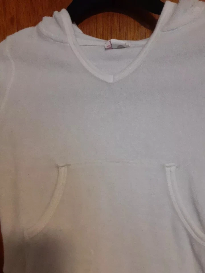 Vestido Xhilaration Cubre Con Capucha Niñas Talla XS 4/5 Blanco Foto 2 de 4