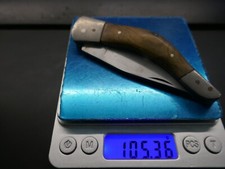 1 fort petit pliant,Corsica et tete de maure,bois et acier,L 11 et 19cm