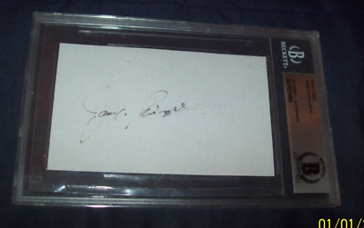 Beckett Authentic Major General James E. Livingston Autographed Index Card