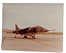 Harrier Military Fighter Plane McDonnell Douglas 14x11 Vtg Photo 1981