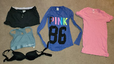 Victoria's Secret Sport / PINK Clothing LOT Womens XS Extra S Shorts Shirt Bra