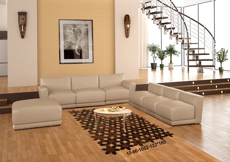 Modern floor rugs patchwork cow leather rug Bohemian new rugs 10-66 - Image 2 of 4