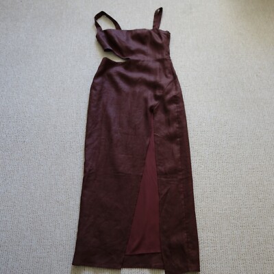 Reformation Satori Linen Midi Dress Size 4 | eBay